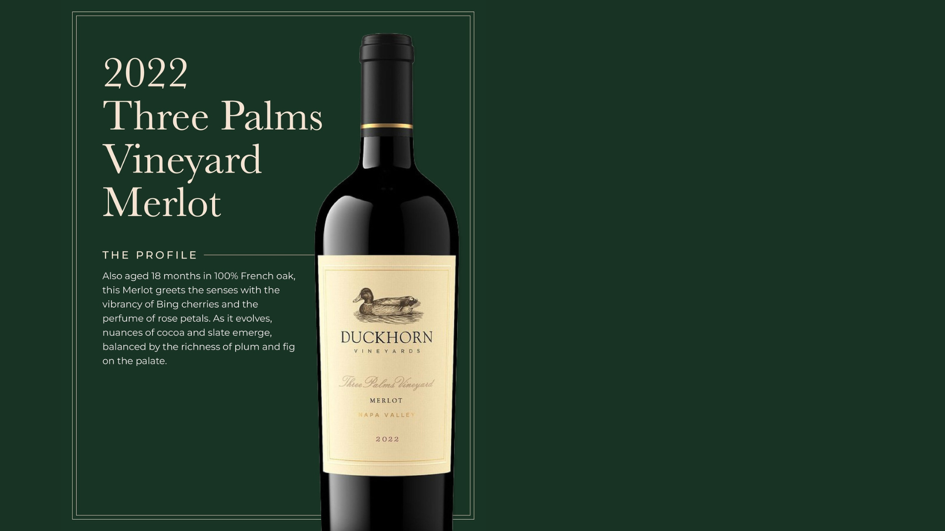 Duckhorn Three Palms Vineyard Merlot